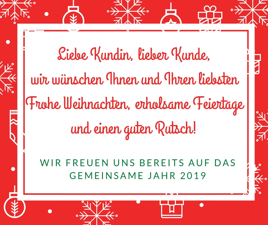 Weihnachtsgrüße 2018