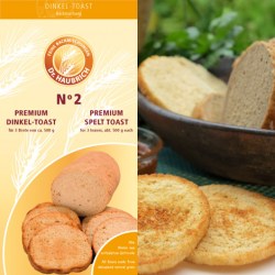 No.2 Premium Dinkel-Toast, Das saftig-weiche Dinkel-Toastbrot mit dem unvergleichlich runden Geschmack von Haubrich Spezial-Backmischungen GmbH