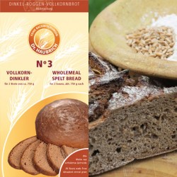 No.3 Vollkorn-Dinkler, das herzhafte Dinkel-Roggen-Vollkornbrot:70% Dinkel, 30% Roggen – und 100% Geschmack, von Haubrich Spezial-Backmischungen GmbH