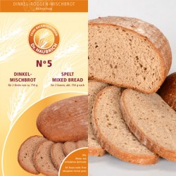 No.5 Dinkel-Mischbrot, das helle Dinkel-Roggen-Mischbrot (65% Dinkel, 35% Roggen), mild-aromatisch für den täglichen Genuss von Haubrich Spezial-Backmischungen GmbH